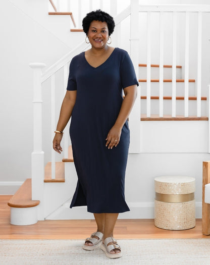 Harper Slip Dress - Navy