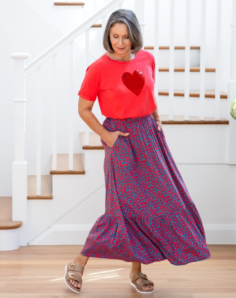 Danielle Skirt - Melon Crush