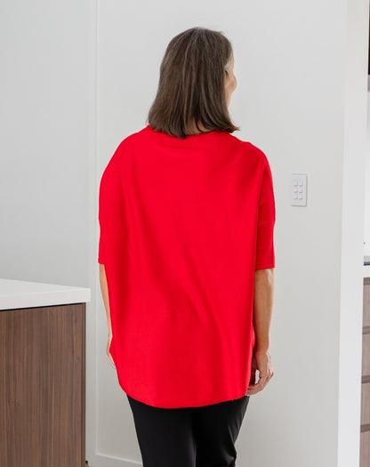 Batwing Knit - Red