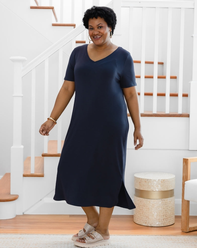 Harper Slip Dress - Navy