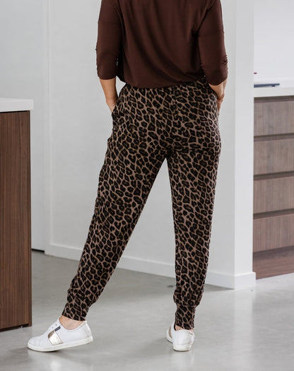 Lounge Pant - Brown Leopard
