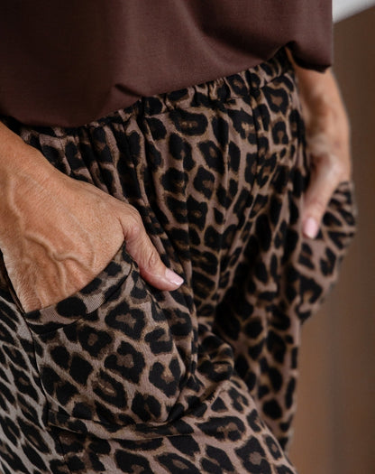 Lounge Pant - Brown Leopard