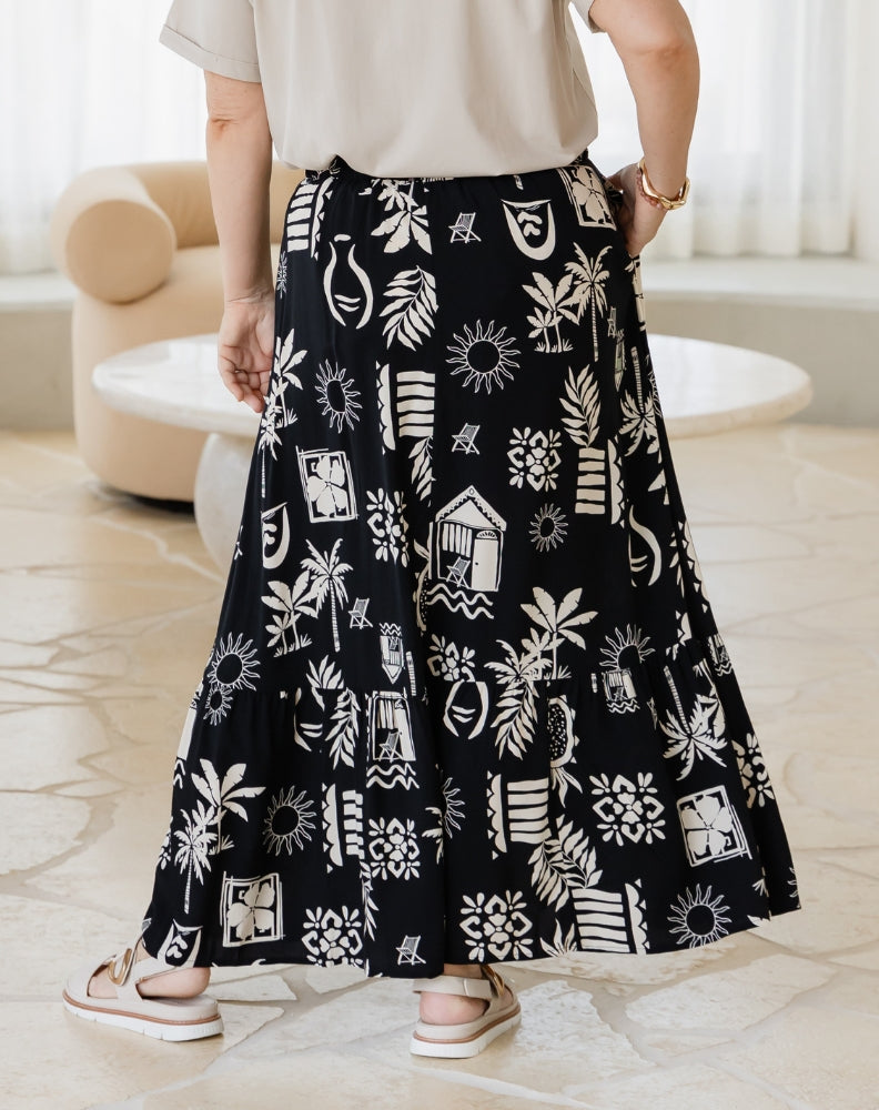 Danielle Maxi Skirt - Margarita Print