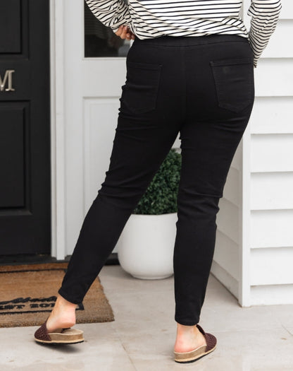 Slip On Canvas Jean - Black