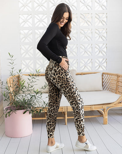 Animal Jogger Pant - Beige/Animal