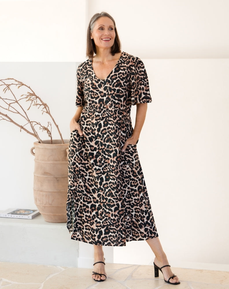Georgia Dress - Leopard