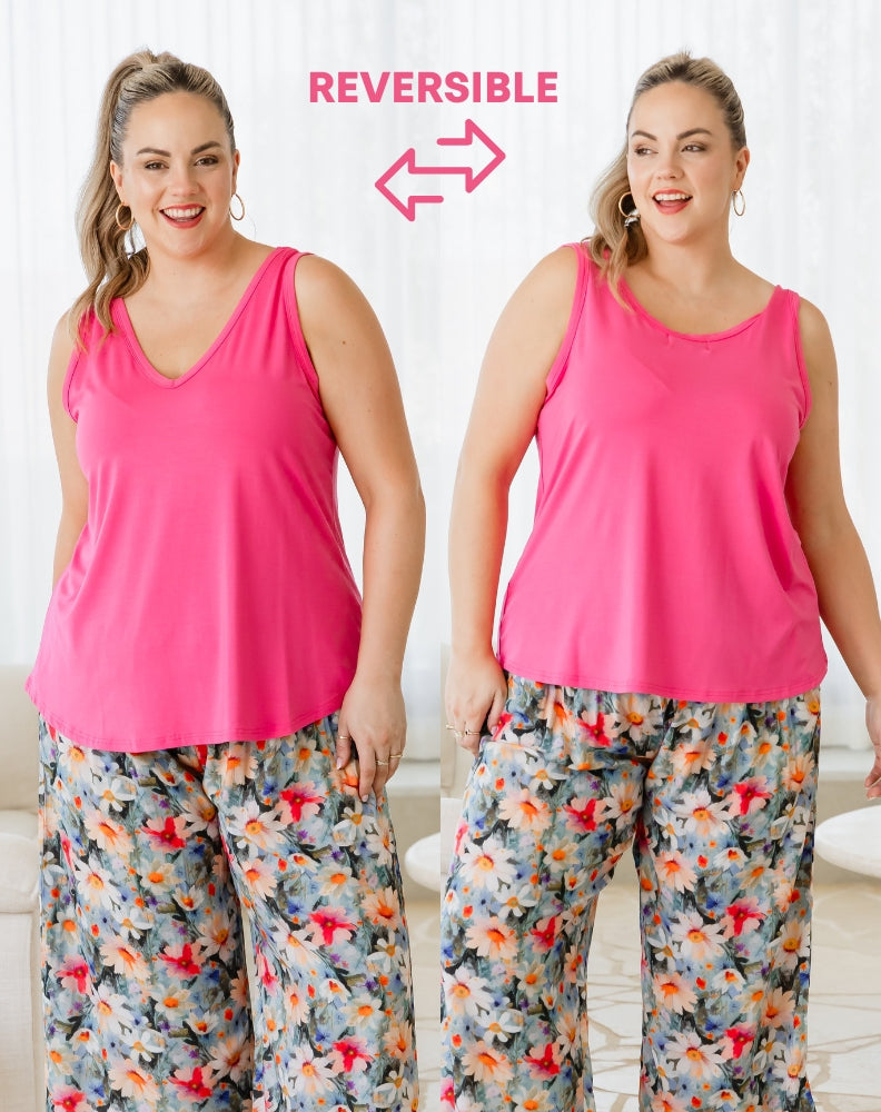 Elena Two-Way Neckline Tank – Candy