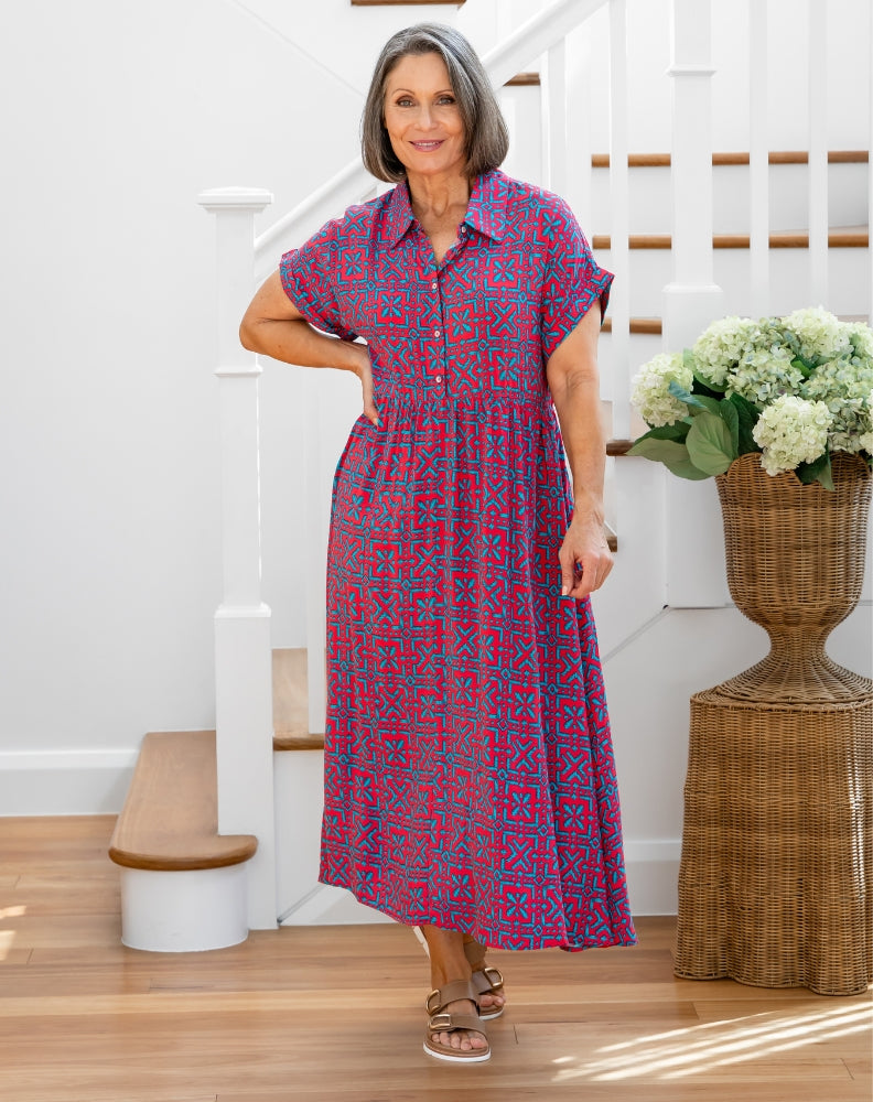 Elsie Dress - Melon Crush