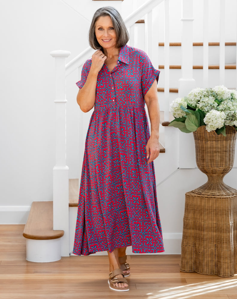 Elsie Dress - Melon Crush