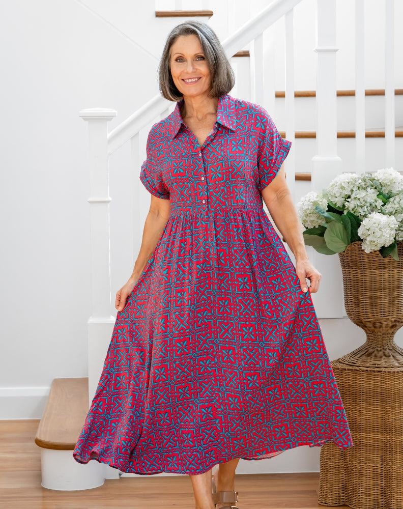 Elsie Dress - Melon Crush