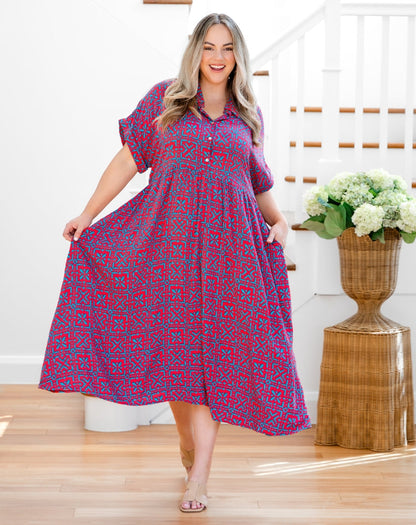 Elsie Dress - Melon Crush