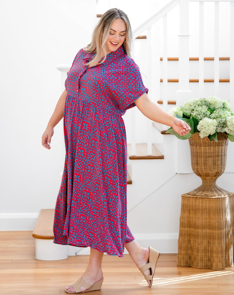 Elsie Dress - Melon Crush