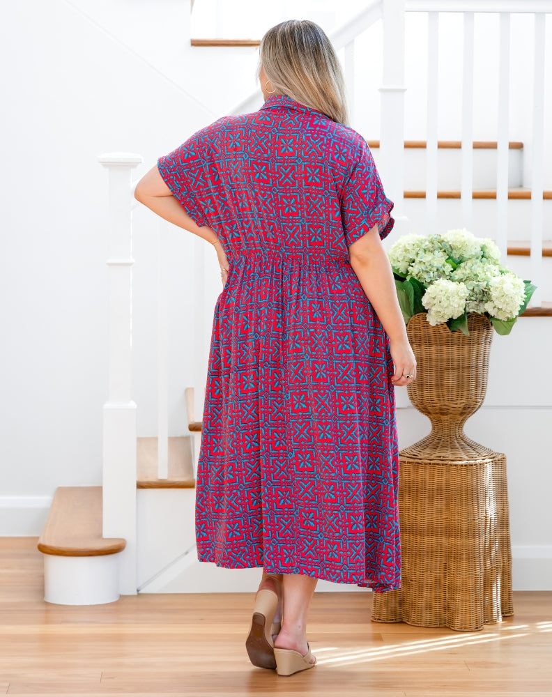 Elsie Dress - Melon Crush