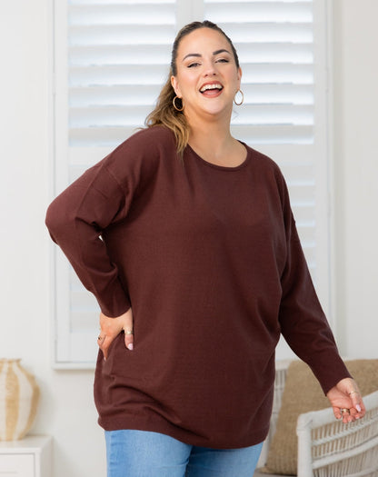 Bailey Tunic Knit - Coffee
