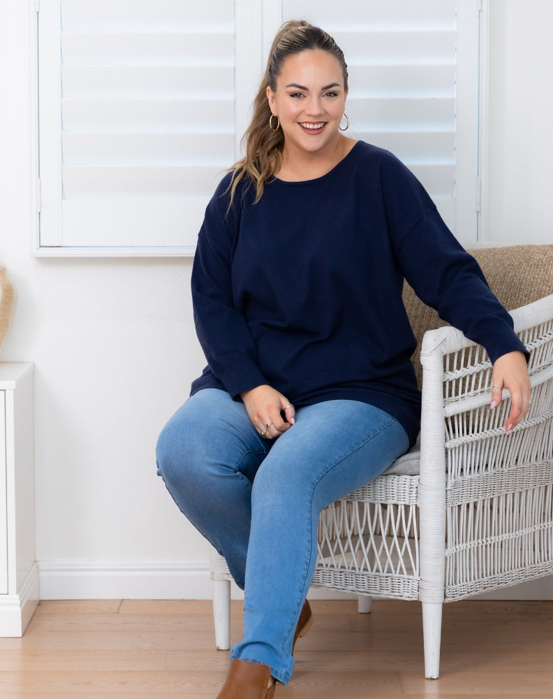 Bailey Tunic Knit - Navy