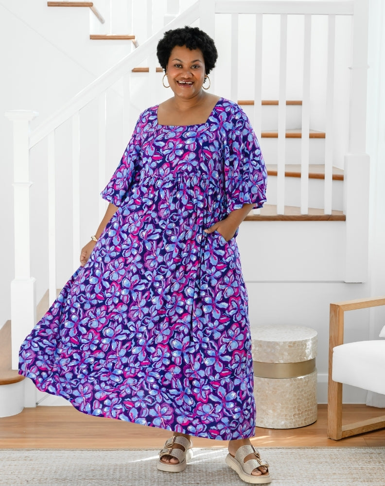 Kalani Dress - Violet Blossom