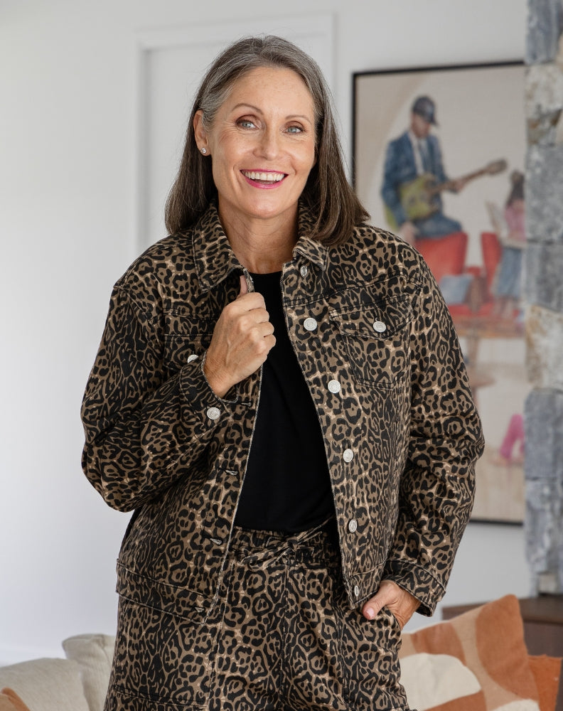 Frankie Jacket With Pockets - Leopard