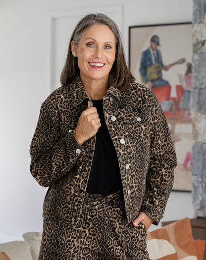 Frankie Jacket With Pockets - Leopard