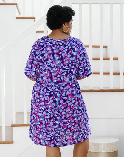 Babydoll Dress - Violet Blossom