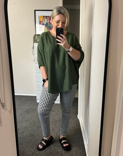 Gingham Leggings 2.0 Full Length Black & White