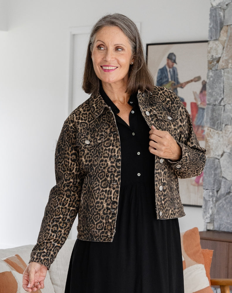 Frankie Jacket With Pockets - Leopard