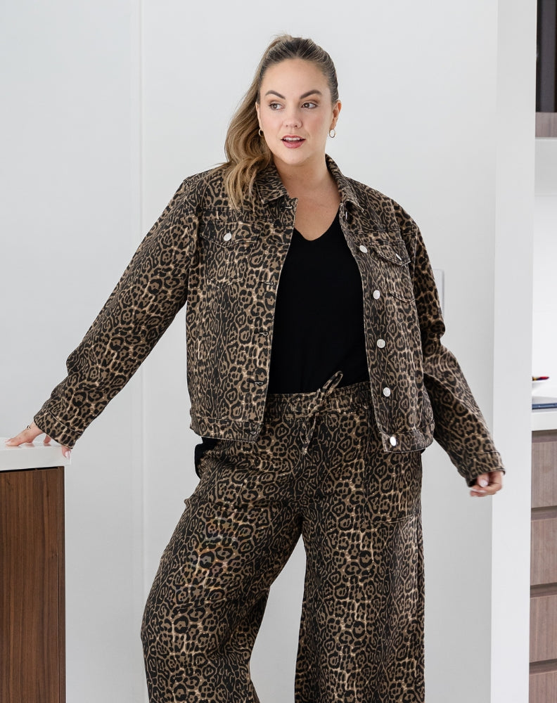 Frankie Jacket With Pockets - Leopard
