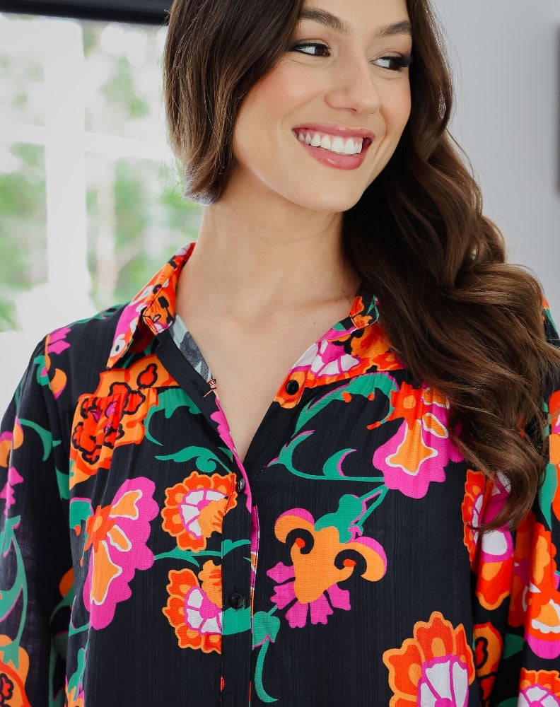 Carly Dress - Sunset Garden