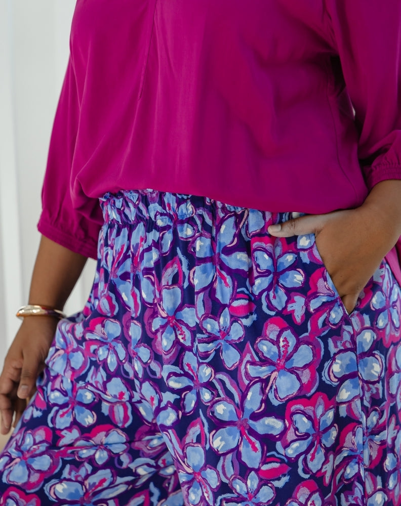 Paige Pants - Violet Blossom