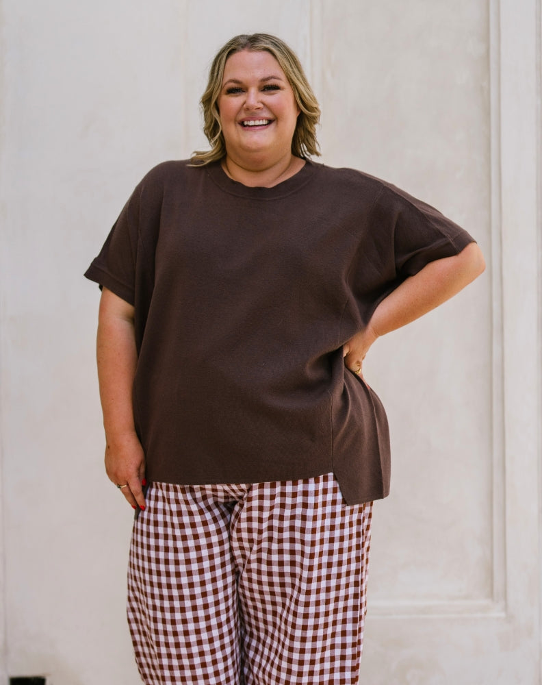 Poncho Knit - Coffee