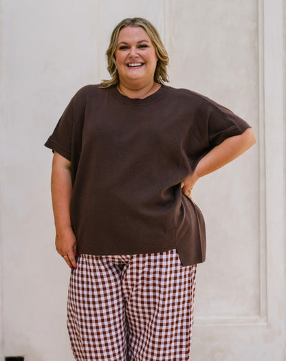 Poncho Knit - Coffee