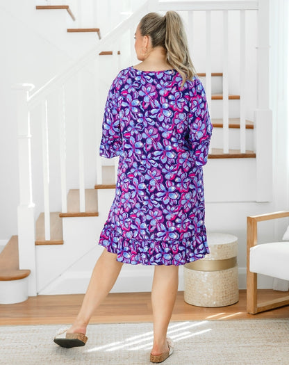 Shift Dress - Violet Blossom