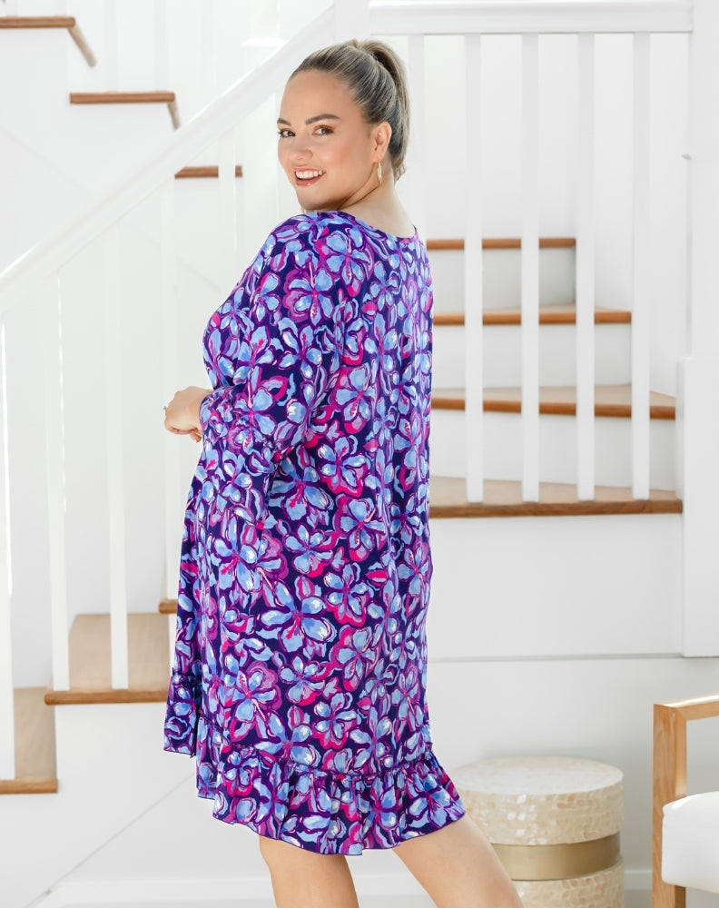 Shift Dress - Violet Blossom