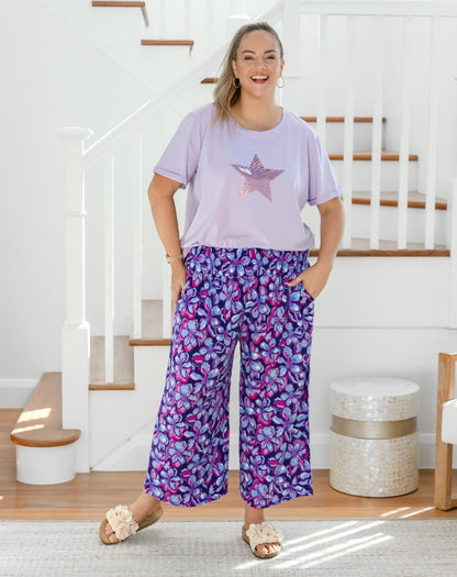 Iluka Pants - Violet Blossom