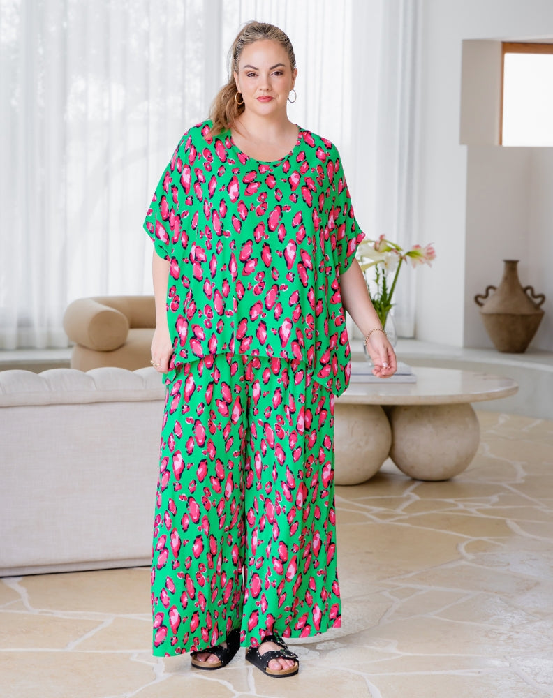 Joy Top - Christmas Leopard