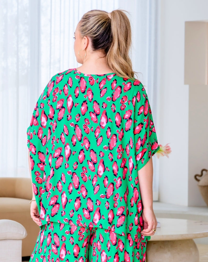 Joy Top - Christmas Leopard