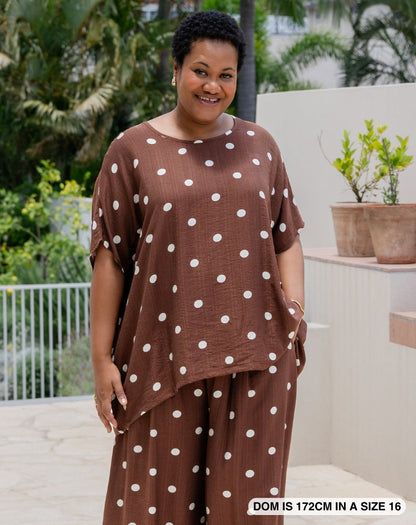 Kitty Top - Chocolate Spot