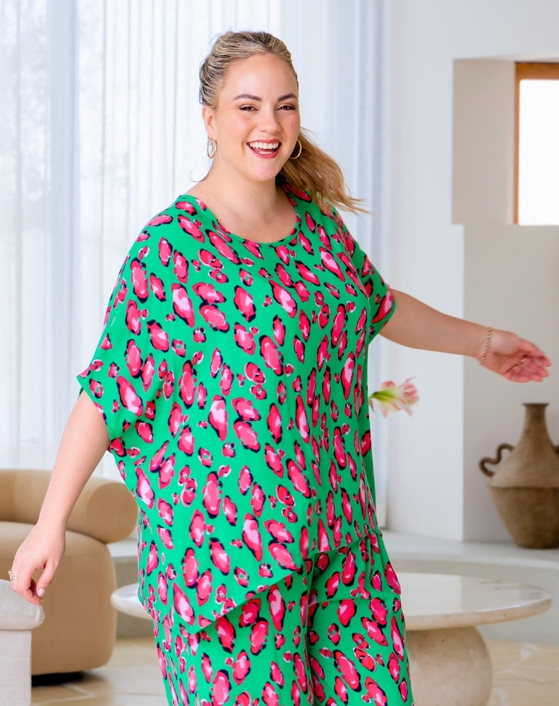 Joy Top - Christmas Leopard