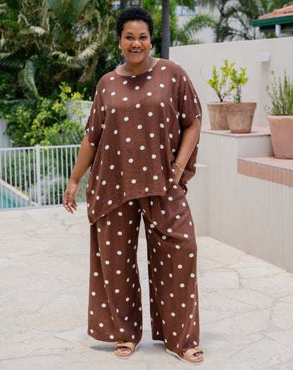 Kitty Top - Chocolate Spot