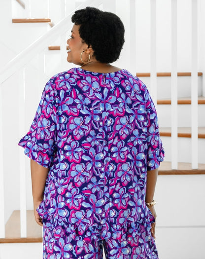 Heidi Top - Violet Blossom