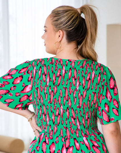 Noel Dress - Christmas Leopard