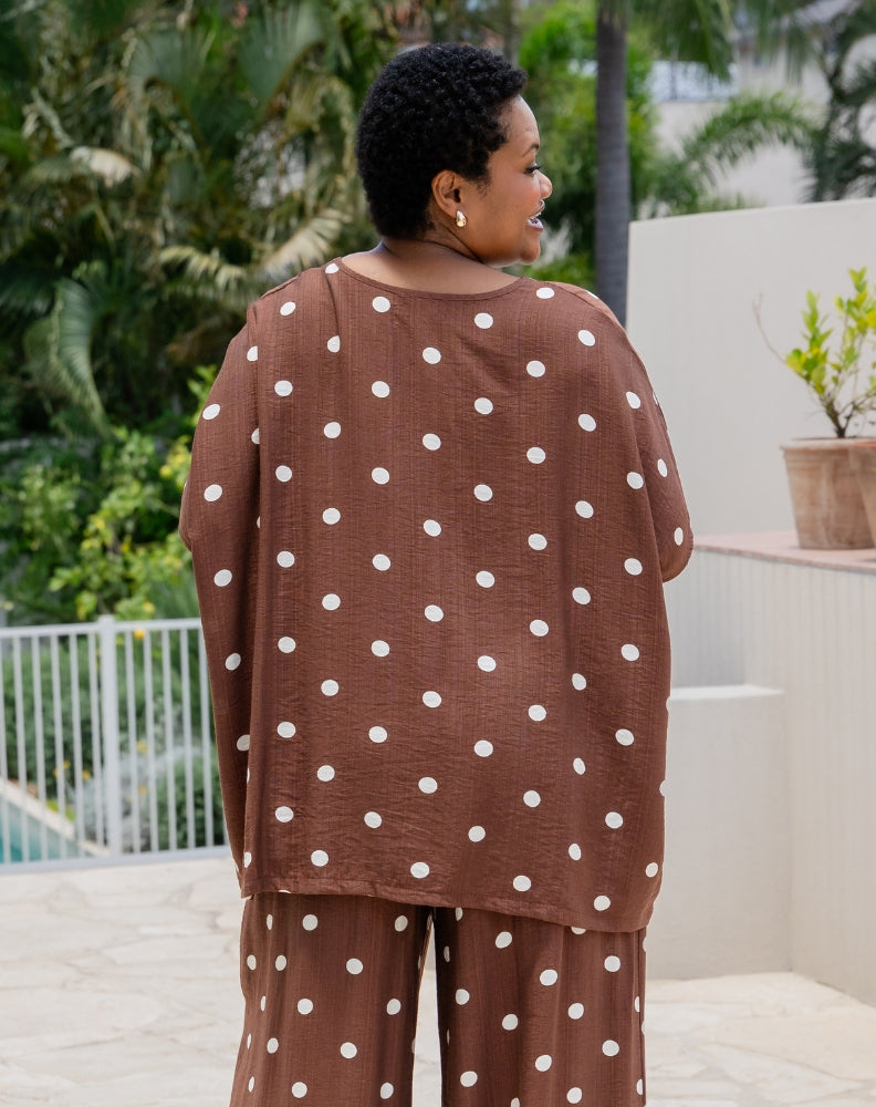 Kitty Top - Chocolate Spot