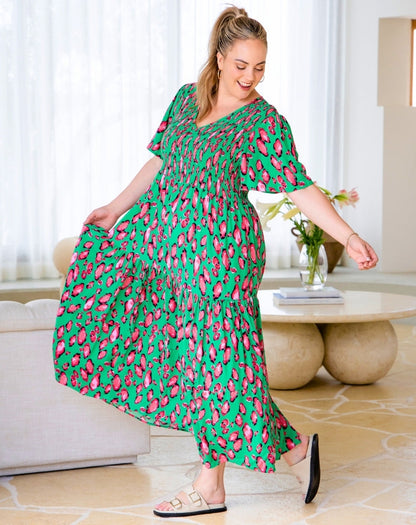 Noel Dress - Christmas Leopard