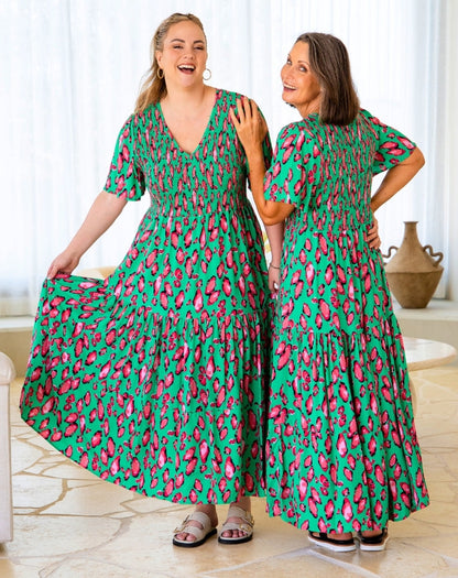 Noel Dress - Christmas Leopard