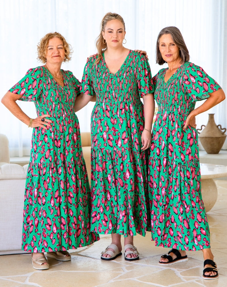 Noel Dress - Christmas Leopard