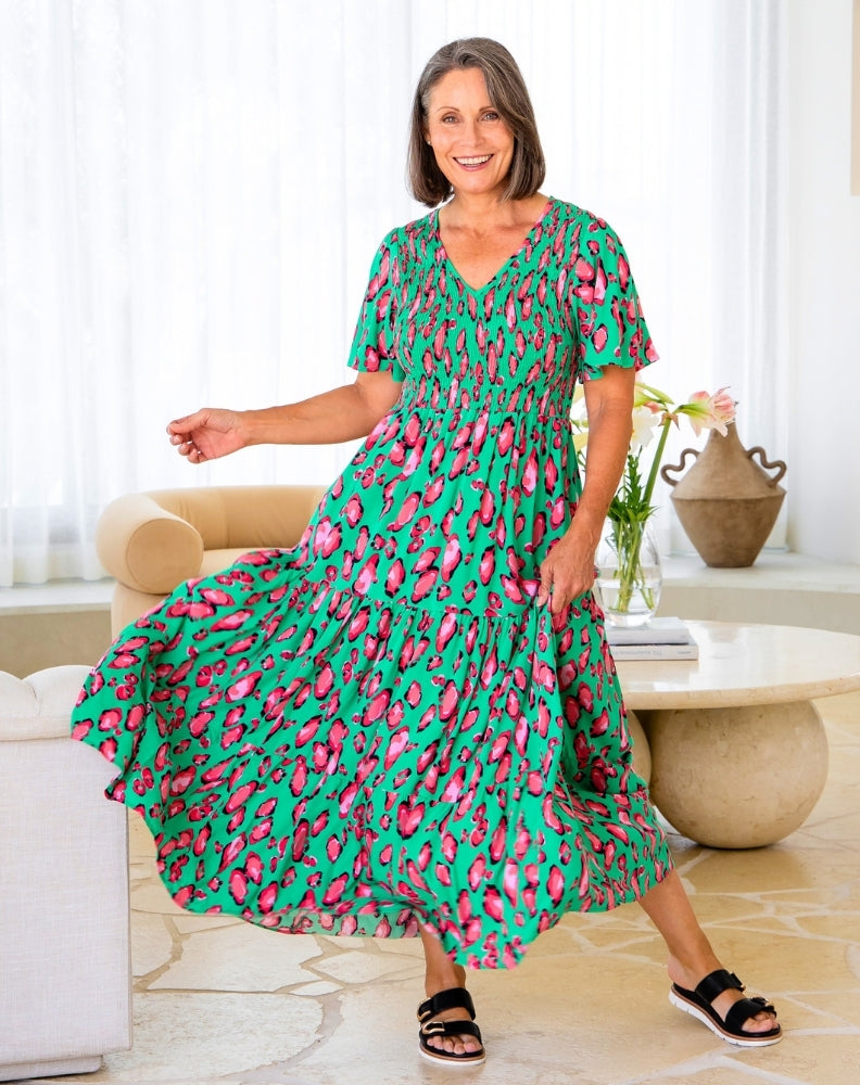 Noel Dress - Christmas Leopard