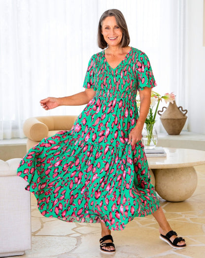 Noel Dress - Christmas Leopard