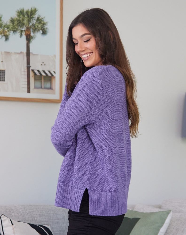 Maple Cotton Knit - Lilac