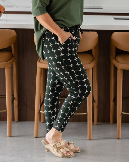 Slouch Pant - Geo Forest