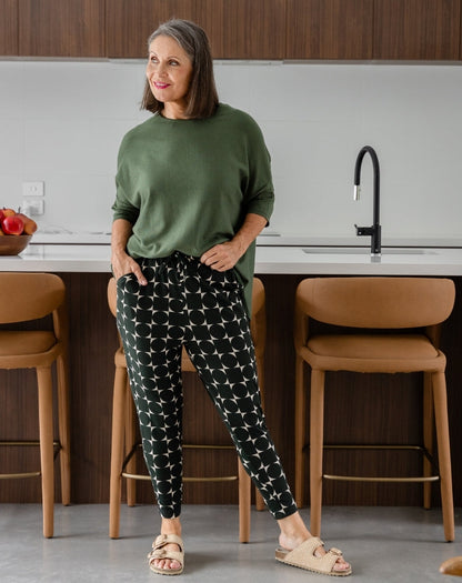 Slouch Pant - Geo Forest