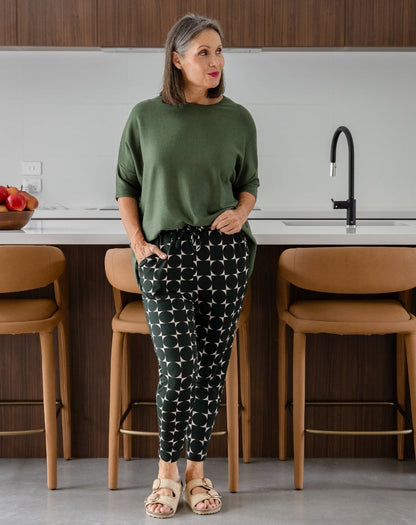 Slouch Pant - Geo Forest